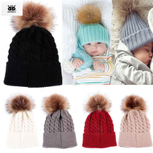Load image into Gallery viewer, 2017 Real Limited Newborn Baby Girl Hat Beanie Toddler Kids Winter Knitted Hats Crochet Warm Caps For Girls Dress Recien Nacido