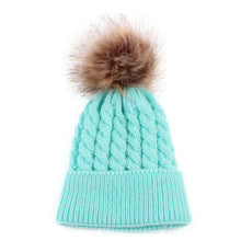 Load image into Gallery viewer, 2017 Real Limited Newborn Baby Girl Hat Beanie Toddler Kids Winter Knitted Hats Crochet Warm Caps For Girls Dress Recien Nacido