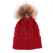 Load image into Gallery viewer, 2017 Real Limited Newborn Baby Girl Hat Beanie Toddler Kids Winter Knitted Hats Crochet Warm Caps For Girls Dress Recien Nacido