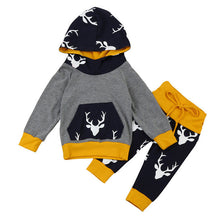 Load image into Gallery viewer, 2017 Autumn&amp;Winter Baby Boys Girls Clothes Set Warm Outfits Deer Tops Hoodie Top + Pants Leggings Cute Animals Kids Baby Clothes