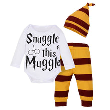 Load image into Gallery viewer, 3PCS Set Newborn Baby Boys Girls Clothes Set Tops Rompers Cotton Pants Leggings Hat Outfits Clothing Baby Boy 3-18M