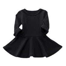 Load image into Gallery viewer, Baby Girls Candy Color Long Sleeve Solid Princess Casual Toddler Kids Dress