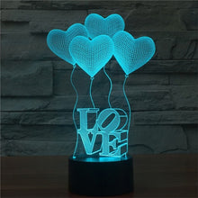 Load image into Gallery viewer, 3D Lamp Visual Light Effect Touch Switch &amp; Remote Control Colors Changes Night Light