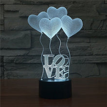 Load image into Gallery viewer, 3D Lamp Visual Light Effect Touch Switch &amp; Remote Control Colors Changes Night Light