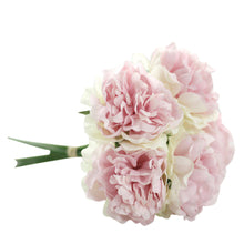 Load image into Gallery viewer, Artificial Silk Fake Flowers Peony Floral Wedding Bouquet Bridal Hydrangea Decor