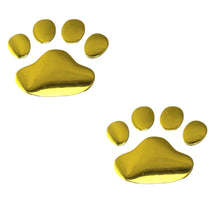Load image into Gallery viewer, 2pcs 3D Dog Pawprint Sticker Creative Plastic Decal Car Label Decals Decoration for Bonnet Door(Golden)